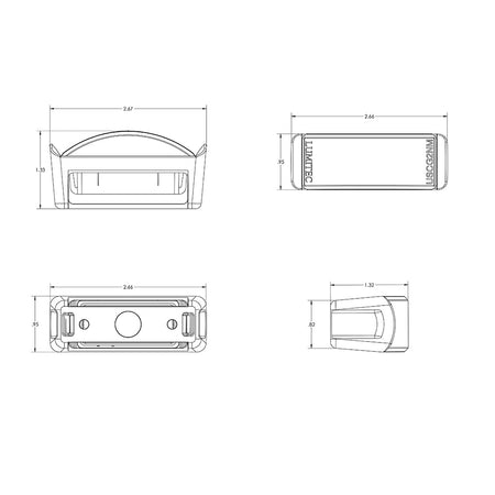 Lumitec Contour Series Inset Navigation Light - Stern White - Get Tight Gear