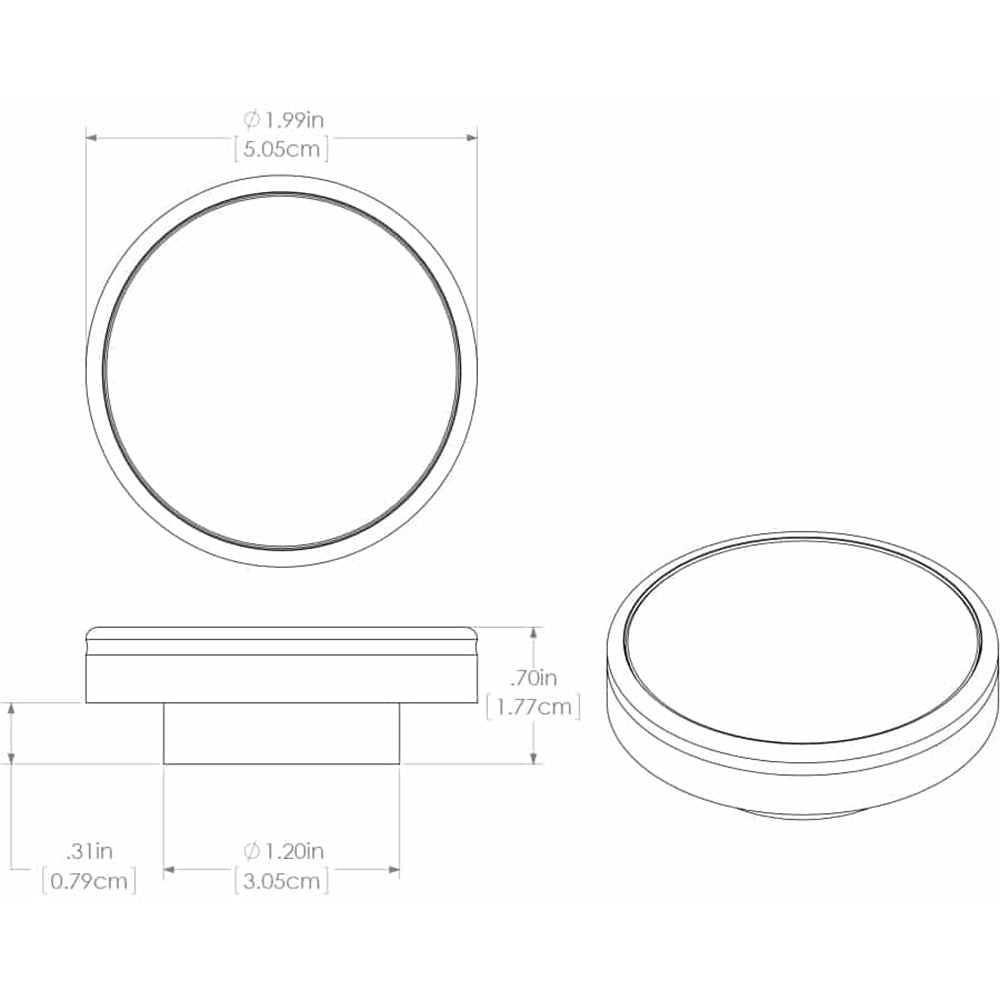 Lumitec Halo Flush Mount Down Light Spectrum RGBW - Brushed Housing - Get Tight Gear