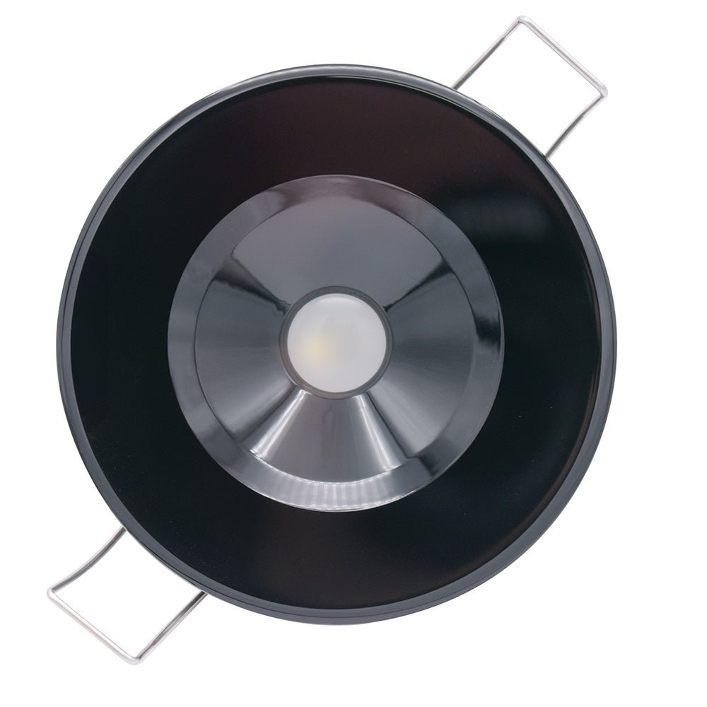 Lumitec Illusion Flush Mount LED Down Light - Spectrum RGBW - Cool White - Black Housing - Get Tight Gear
