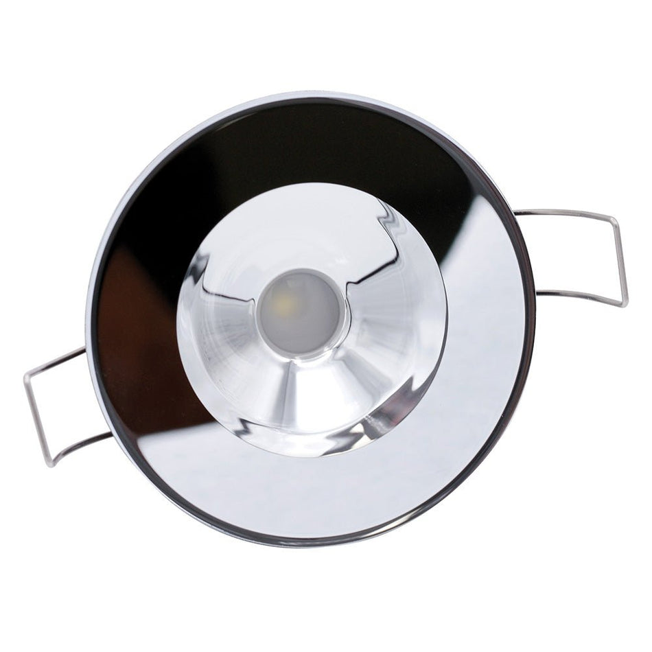 Lumitec Illusion Flush Mount LED Down Light - Spectrum RGBW - Cool White - Mirrored Housing - Get Tight Gear