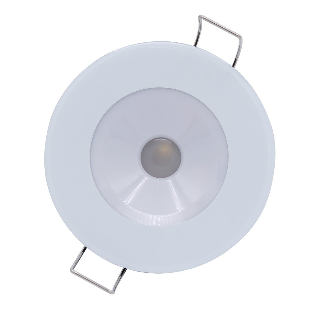 Lumitec Illusion Flush Mount LED Down Light - Spectrum RGBW - Cool White - White Housing - Get Tight Gear