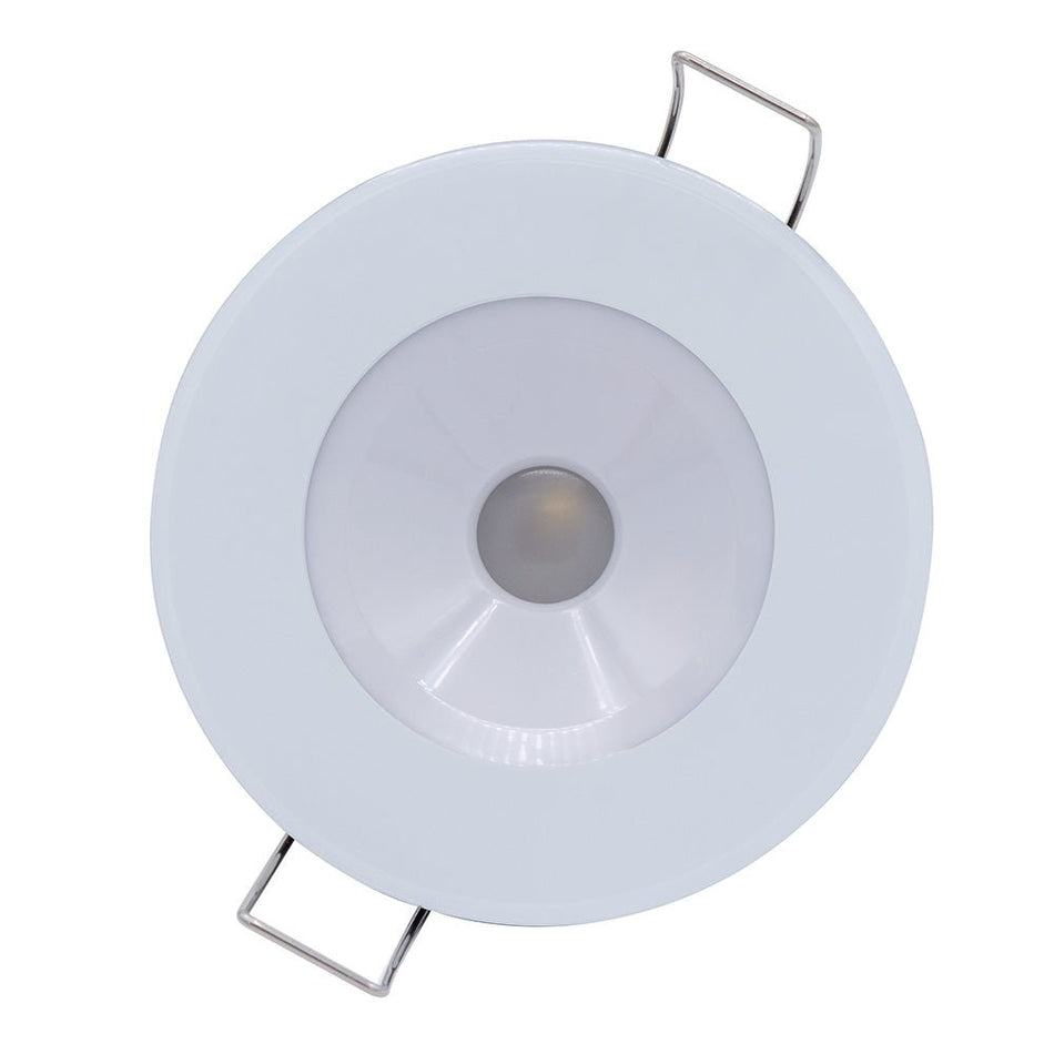 Lumitec Illusion Flush Mount LED Down Light - Spectrum RGBW - Cool White - White Housing - Get Tight Gear