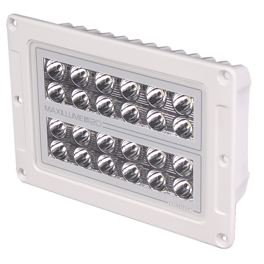 Lumitec Maxillume h120 - Flush Mount Flood Light - White Housing - White Dimming - Get Tight Gear