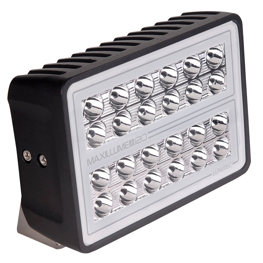 Lumitec Maxillume h120 - Trunnion Mount Flood Light - Black Housing - White Dimming - Get Tight Gear