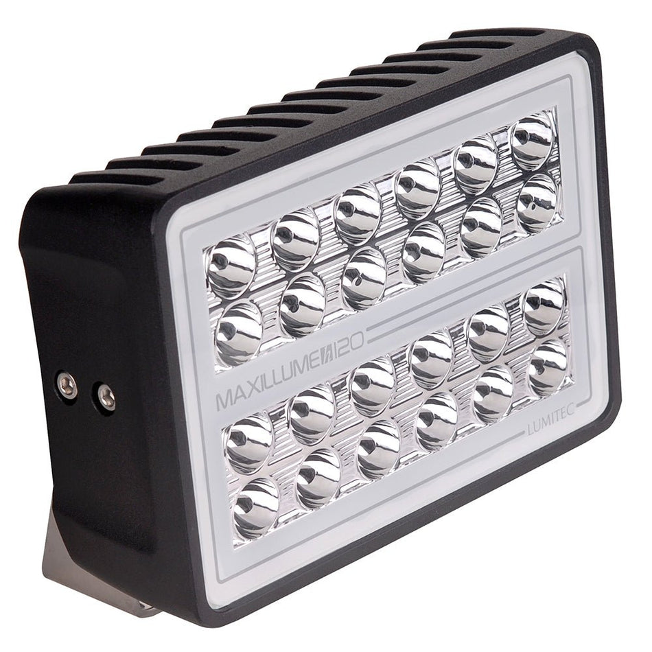 Lumitec Maxillume h120 - Trunnion Mount Flood Light - Black Housing - White Dimming - Get Tight Gear
