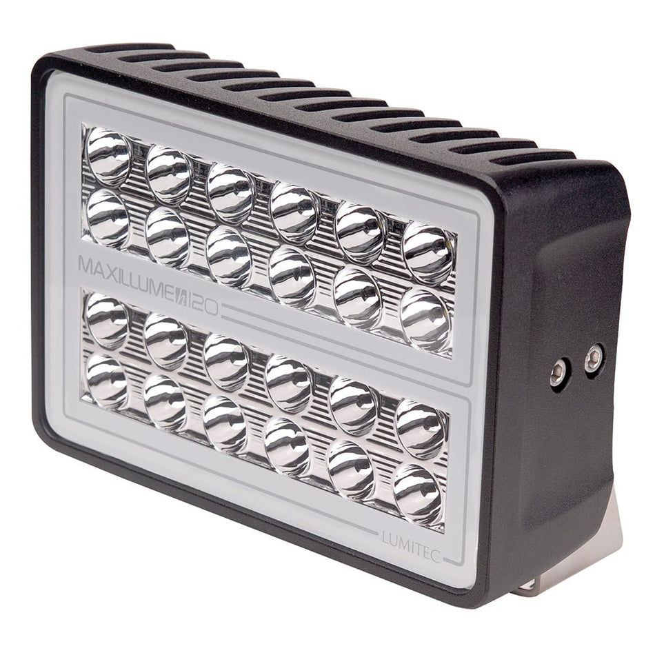 Lumitec Maxillume h120 - Trunnion Mount Flood Light - Black Housing - White Dimming - Get Tight Gear