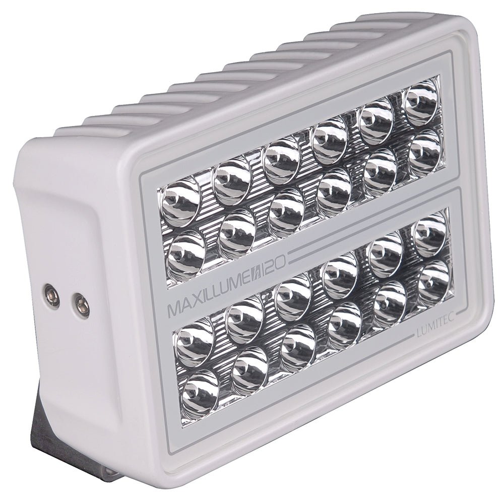 Lumitec Maxillume h120 - Trunnion Mount Flood Light - White Housing - White Dimming - Get Tight Gear