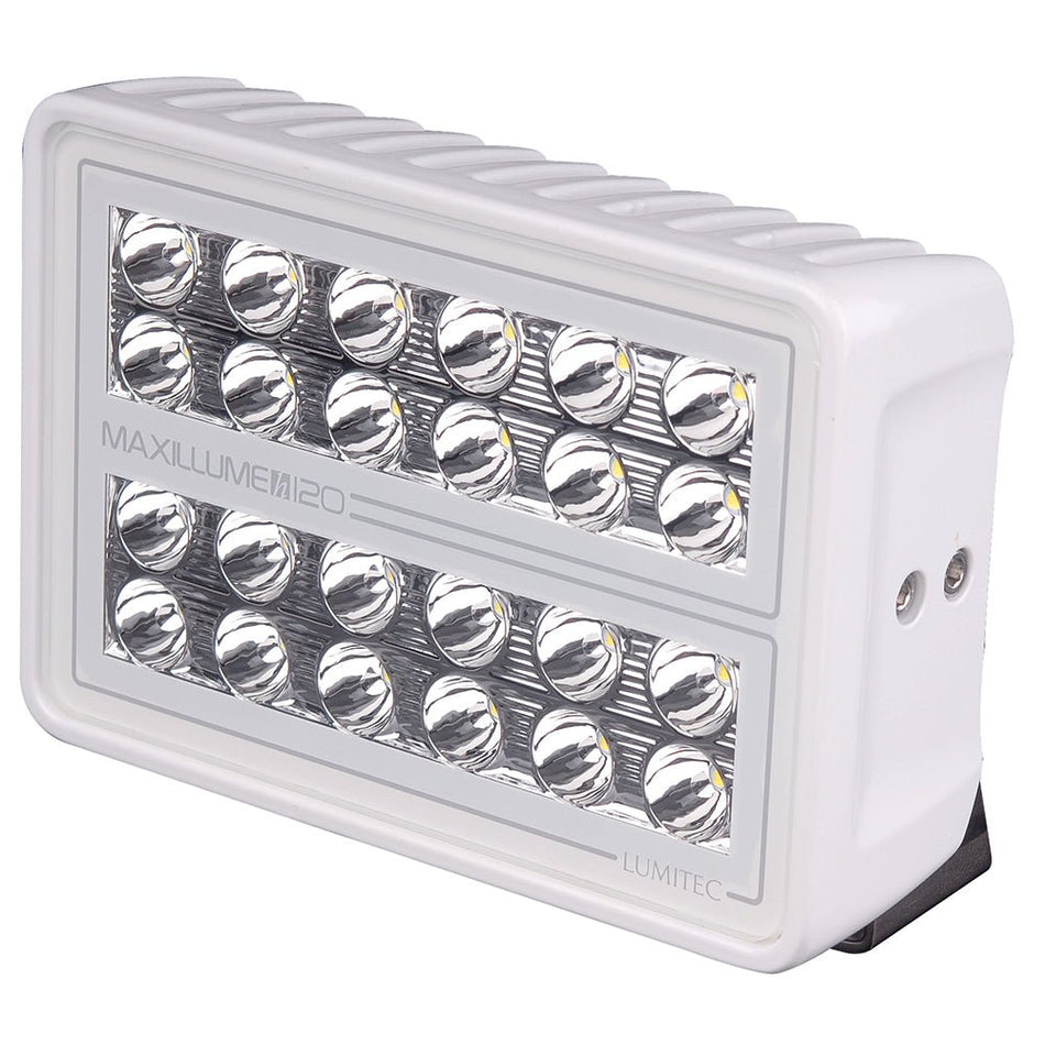 Lumitec Maxillume h120 - Trunnion Mount Flood Light - White Housing - White Dimming - Get Tight Gear