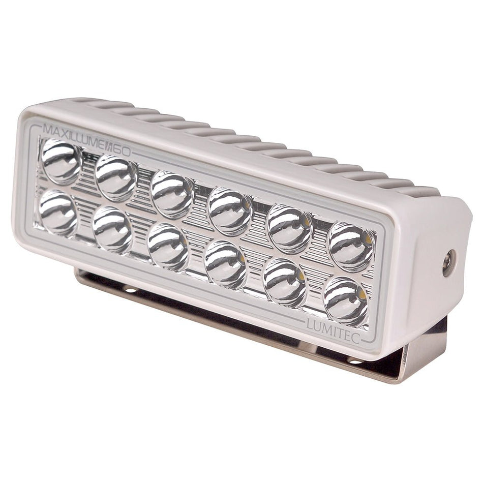 Lumitec Maxillume h60 - Trunnion Mount Flood Light - White Dimming - White Housing - Get Tight Gear