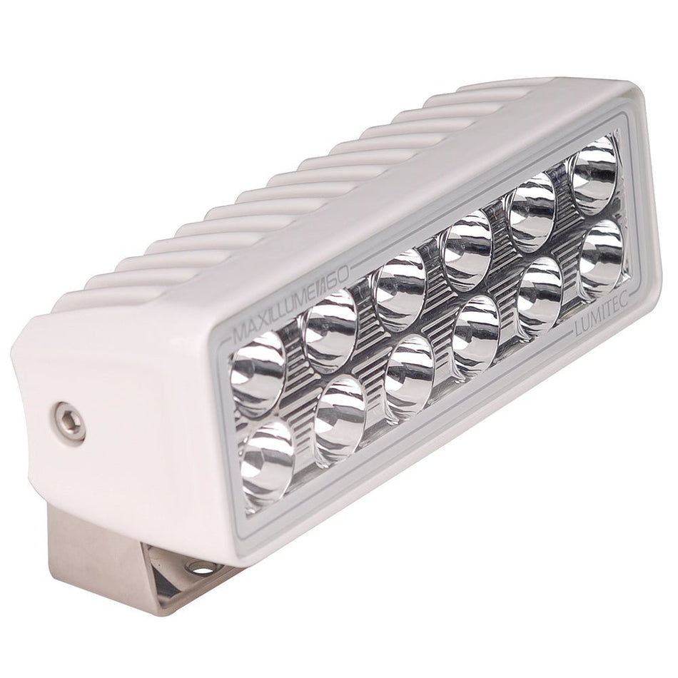 Lumitec Maxillume h60 - Trunnion Mount Flood Light - White Dimming - White Housing - Get Tight Gear