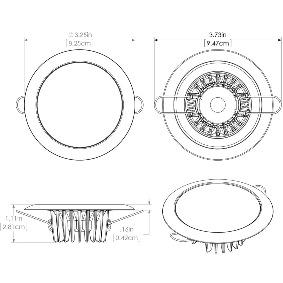 Lumitec Mirage - Flush Mount Down Light - Glass Finish/White Bezel - 2 - Color White/Red Dimming - Get Tight Gear
