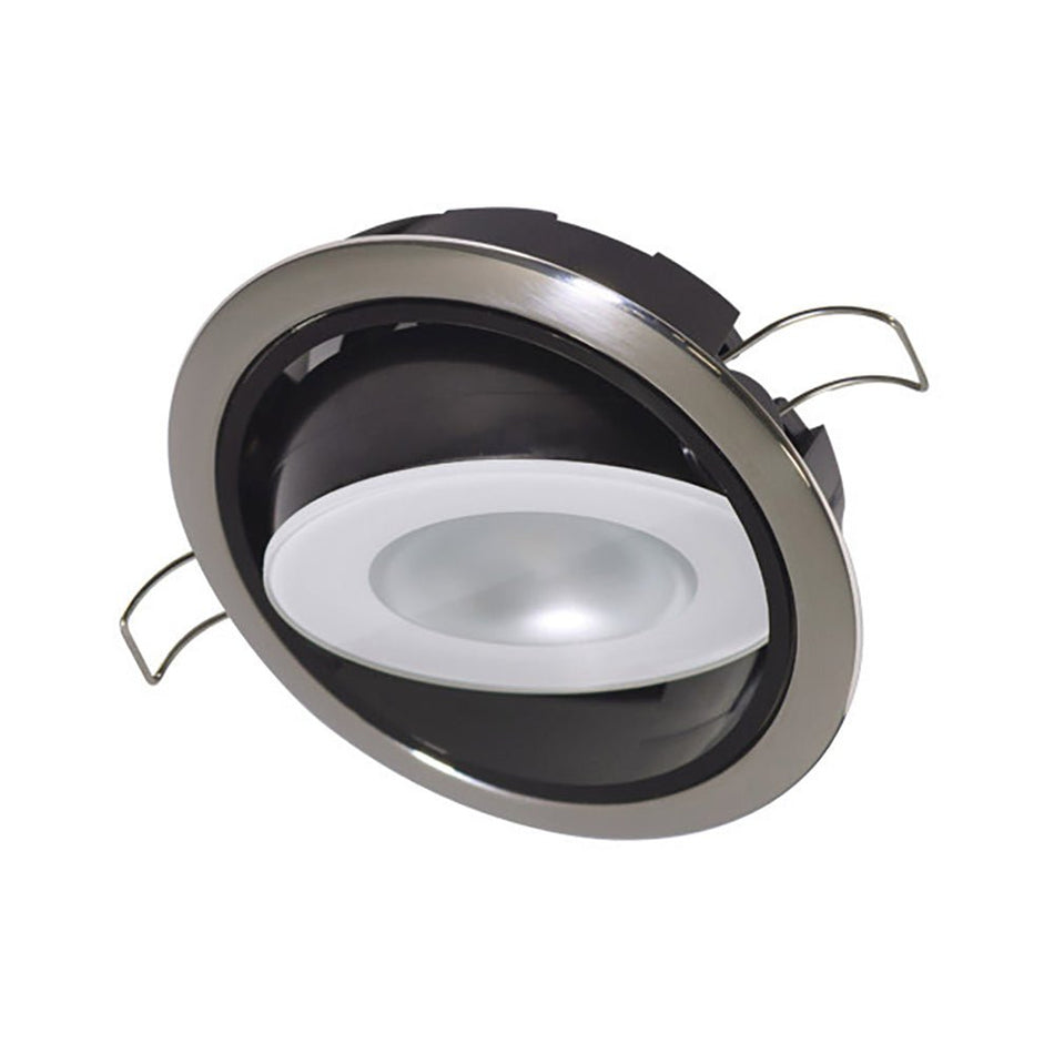 Lumitec Mirage Positionable Down Light - Warm White Dimming - Hi CRI - Polished Bezel - Get Tight Gear
