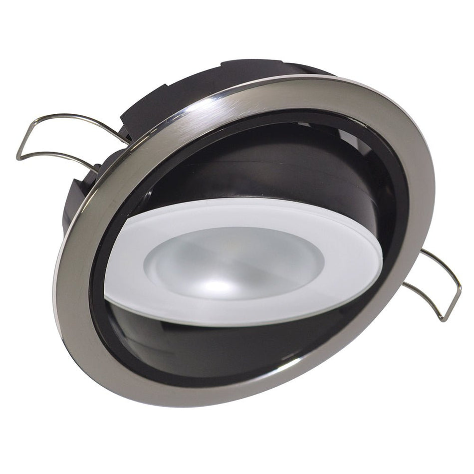 Lumitec Mirage Positionable Down Light - Warm White Dimming - Hi CRI - Polished Bezel - Get Tight Gear