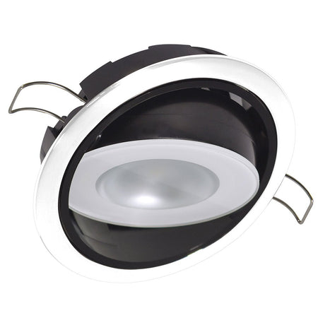 Lumitec Mirage Positionable Down Light - Warm White Non - Dimming - Hi CRI - White Bezel - Get Tight Gear