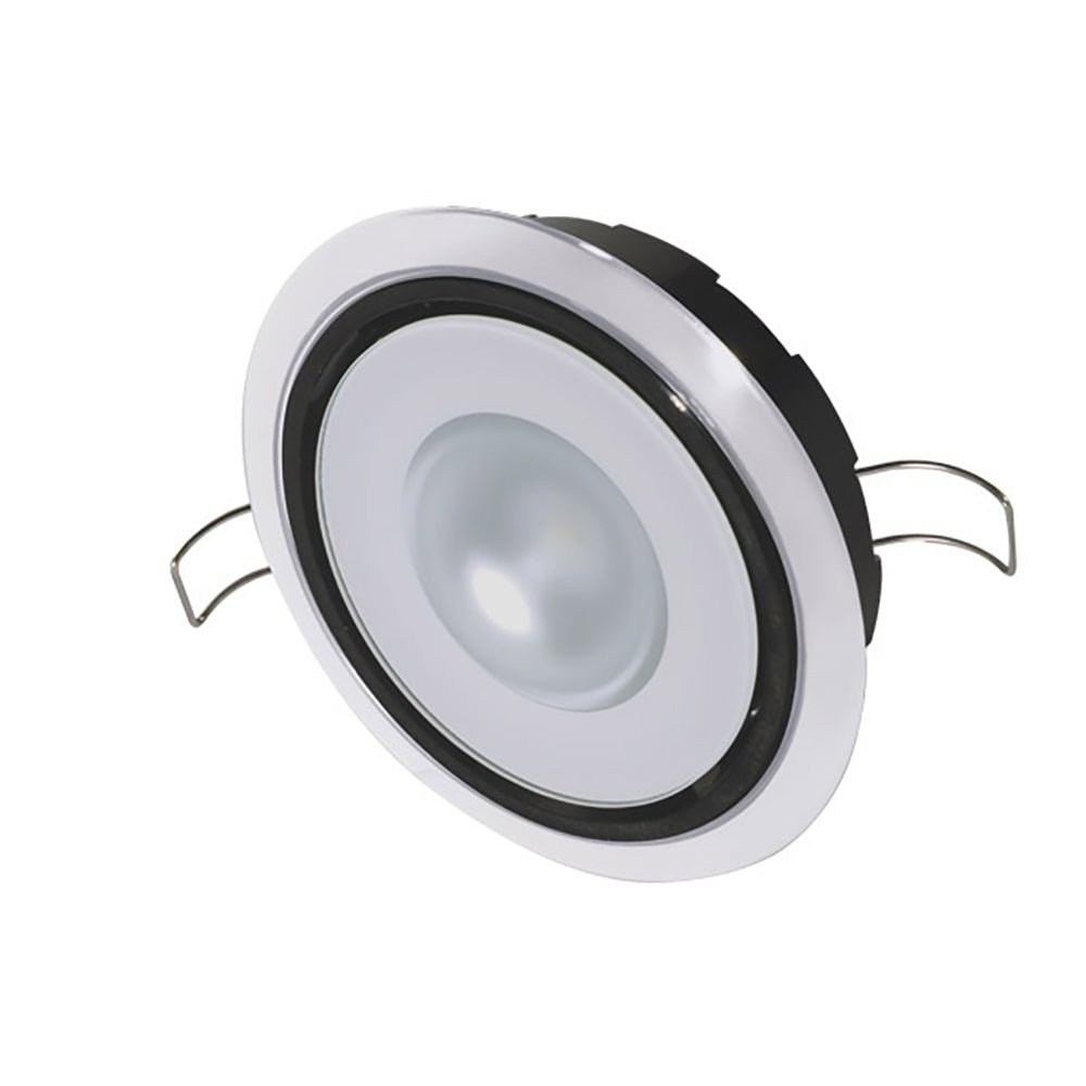 Lumitec Mirage Positionable Down Light - White Dimming, Red/Blue Non - Dimming - White Bezel - Get Tight Gear