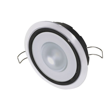 Lumitec Mirage Positionable Down Light - White Dimming, Red/Blue Non - Dimming - White Bezel - Get Tight Gear