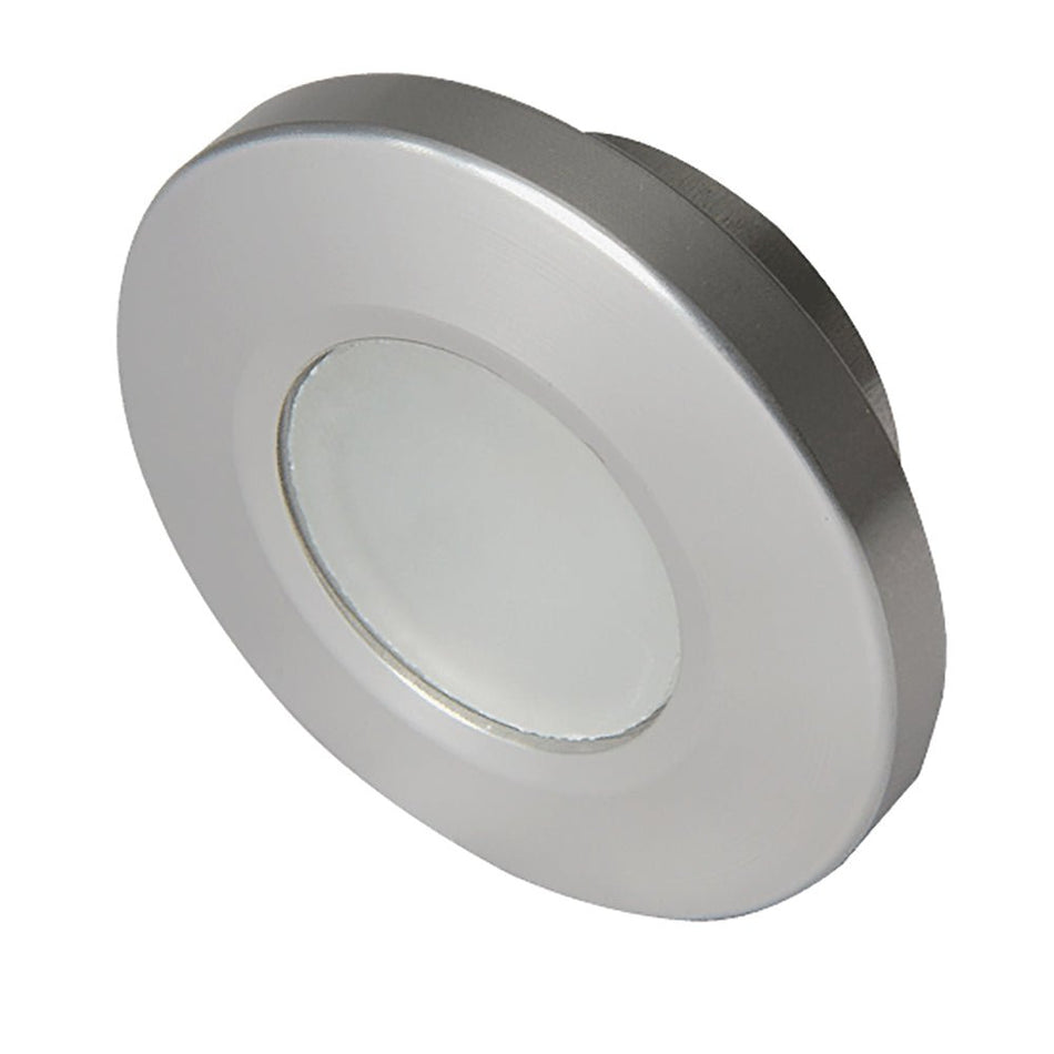 Lumitec Orbit Spetrum Flush Mount Down Light - Brushed Housing - White Dimming & Red/Blue Non - Dimming - Get Tight Gear