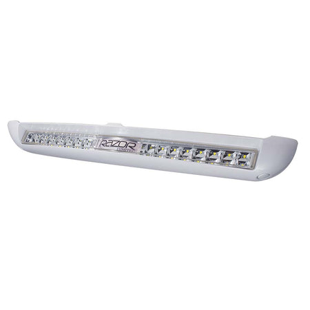 Lumitec Razor Light Bar - Flood - White Housing w/Inverted Logo Flush Mount - Get Tight Gear