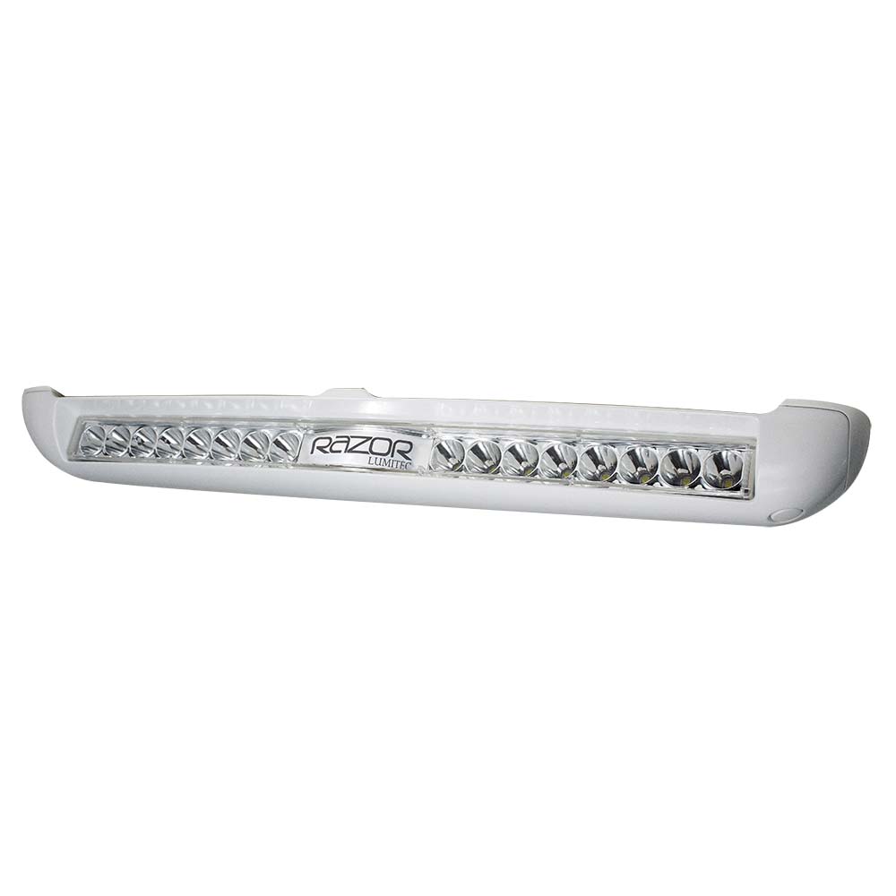 Lumitec Razor Light Bar - Spot - White Housing w/Inverted Logo Flush Mount - Get Tight Gear