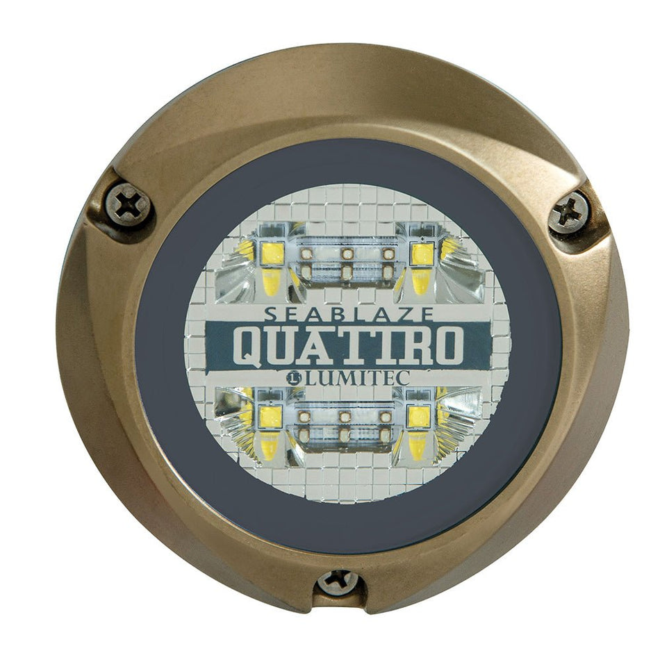 Lumitec SeaBlaze Quattro LED Underwater Light - Dual Color - White/Blue - Get Tight Gear