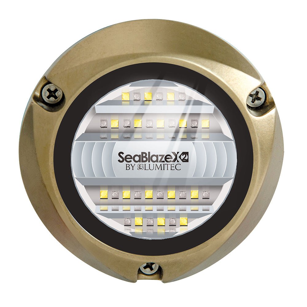 Lumitec SeaBlazeX2 LED Underwater Light - Dual Color - White/Blue - Get Tight Gear
