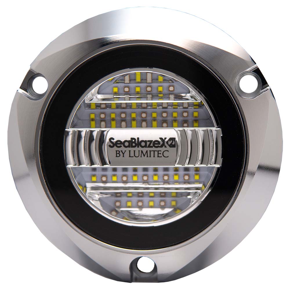 Lumitec SeablazeX2 Underwater Light Dual Color White Blue Polished Housing - Get Tight Gear