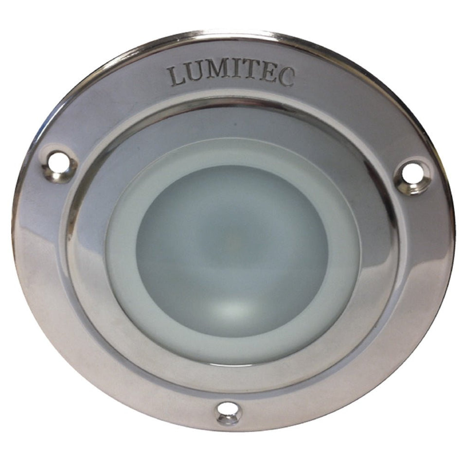Lumitec Shadow - Flush Mount Down Light - Polished SS Finish - 4 - Color White/Red/Blue/Purple Non - Dimming - Get Tight Gear