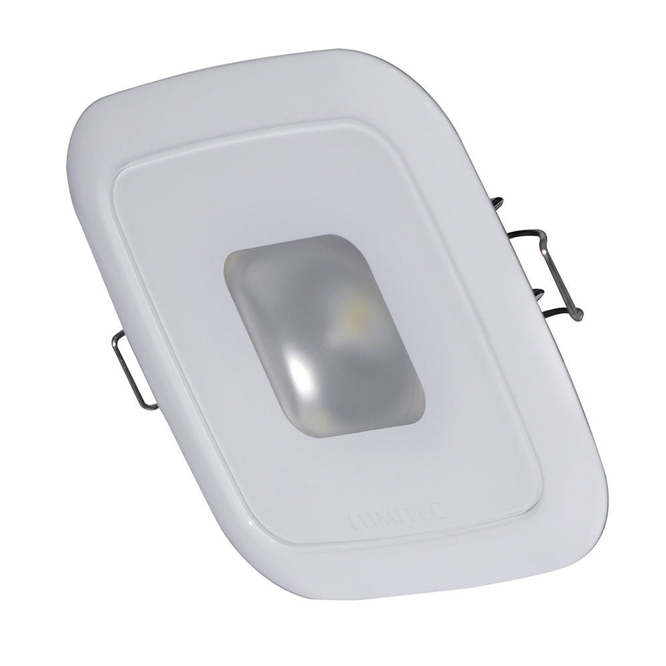 Lumitec Square Mirage Down Light - Spectrum RGBW Dimming - White Bezel - Get Tight Gear