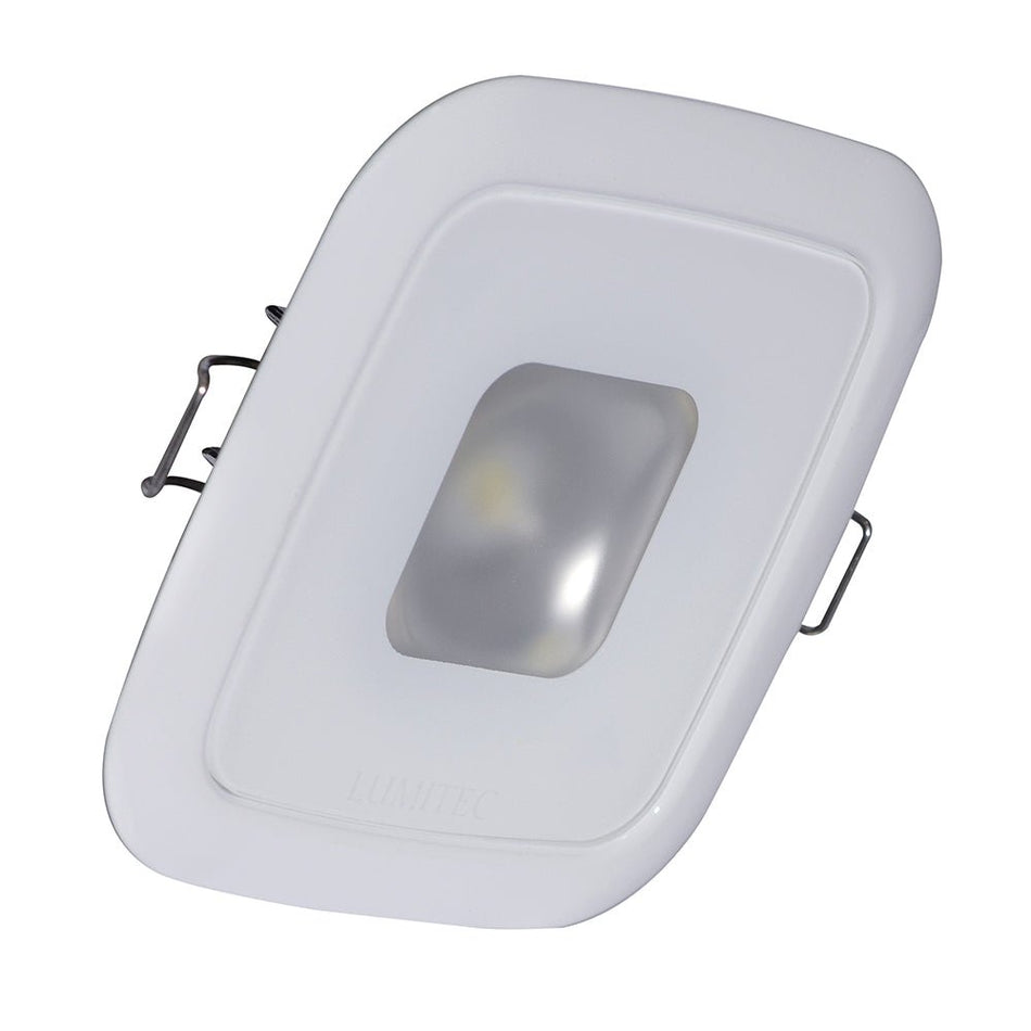 Lumitec Square Mirage Down Light - Spectrum RGBW Dimming - White Bezel - Get Tight Gear