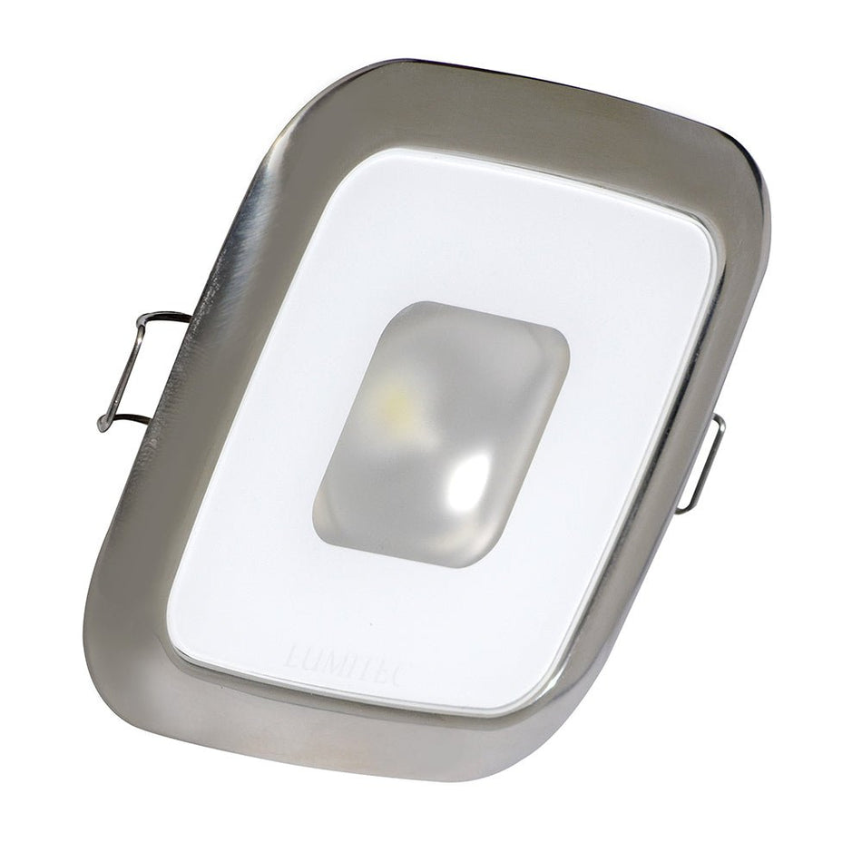 Lumitec Square Mirage Down Light - Warm White Dimming - Hi - CRI - Polished Bezel - Get Tight Gear
