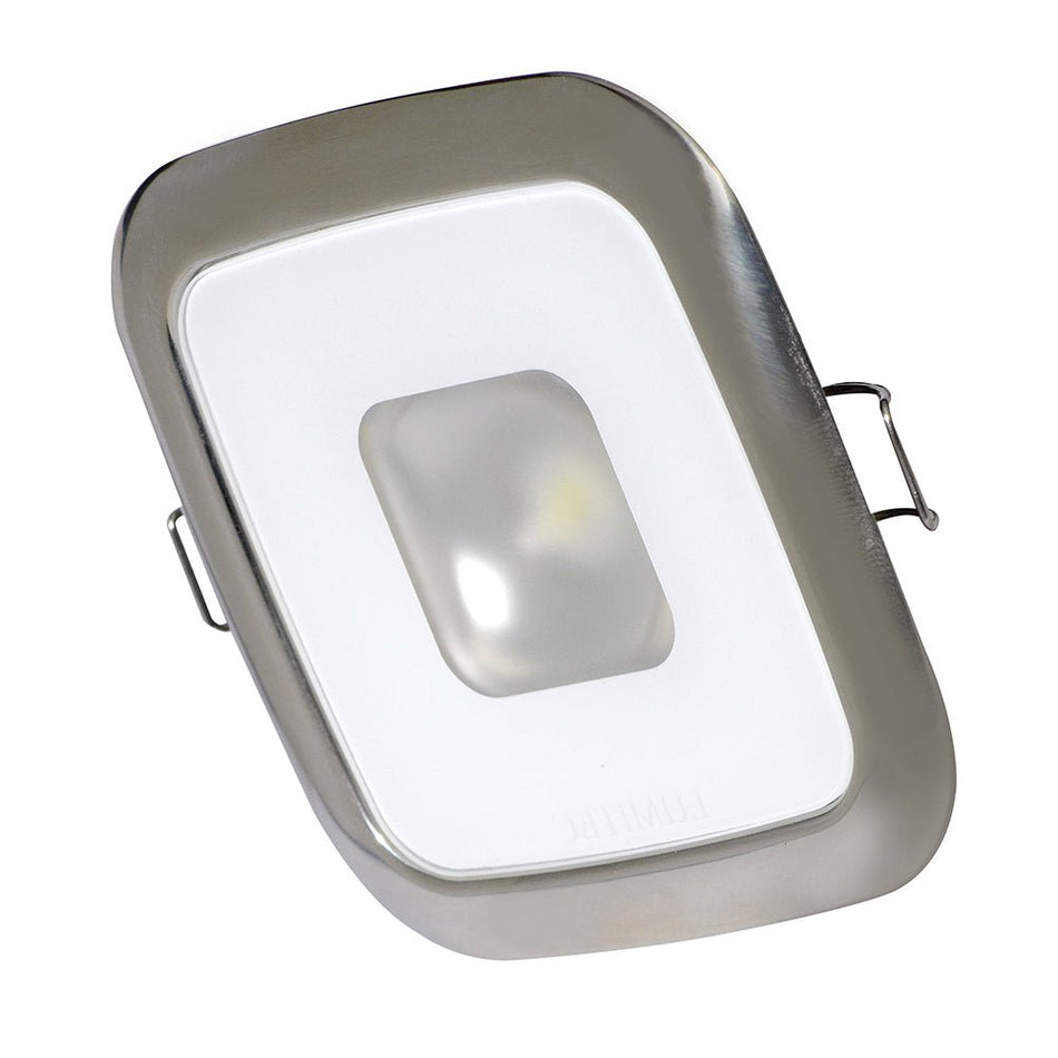 Lumitec Square Mirage Down Light - Warm White Dimming - Hi - CRI - Polished Bezel - Get Tight Gear