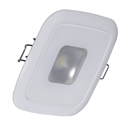 Lumitec Square Mirage Down Light - Warm White Dimming, Hi CRI - White Bezel - Get Tight Gear