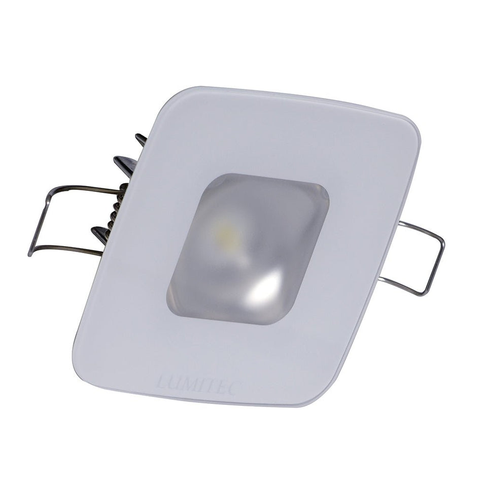 Lumitec Square Mirage Down Light - White Dimming, Red/Blue Non - Dimming - Glass Housing - No Bezel - Get Tight Gear