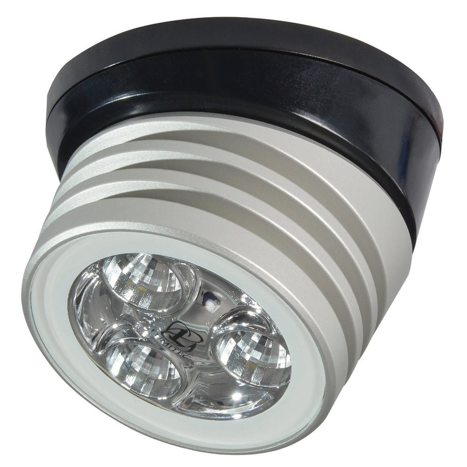 Lumitec Zephyr LED Spreader/Deck Light - Brushed, Black Base - White Non - Dimming - Get Tight Gear