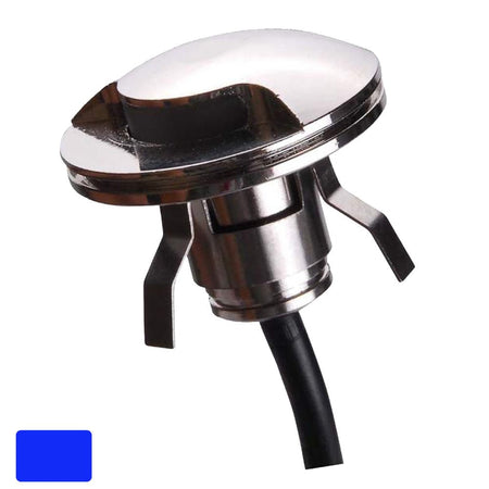 Lunasea 316 Polished Stainless Steel LED Waterproof Courtesy Light - Blue - 12VDC Only - Get Tight Gear