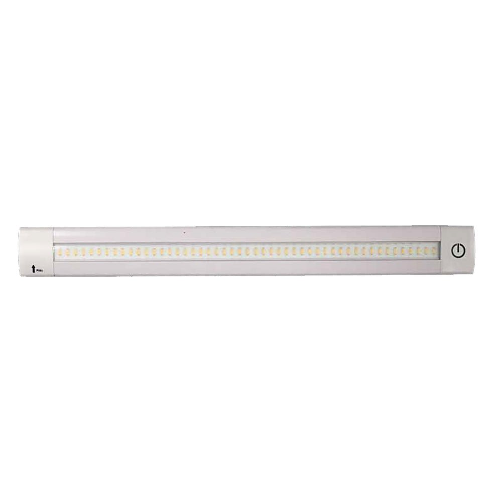 Lunasea Adjustable Linear LED Light w/Built - In Dimmer - 12" Length, 12VDC, Warm White w/ Switch - Get Tight Gear