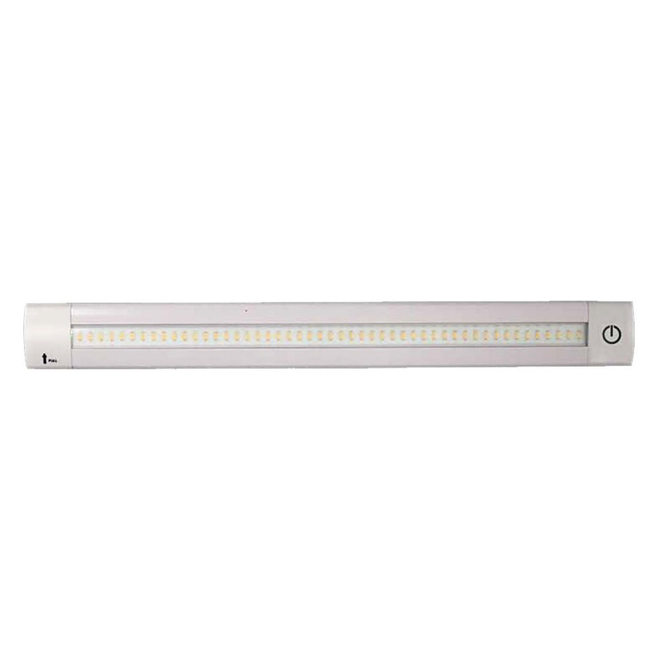 Lunasea Adjustable Linear LED Light w/Built - In Dimmer - 12" Length, 12VDC, Warm White w/ Switch - Get Tight Gear