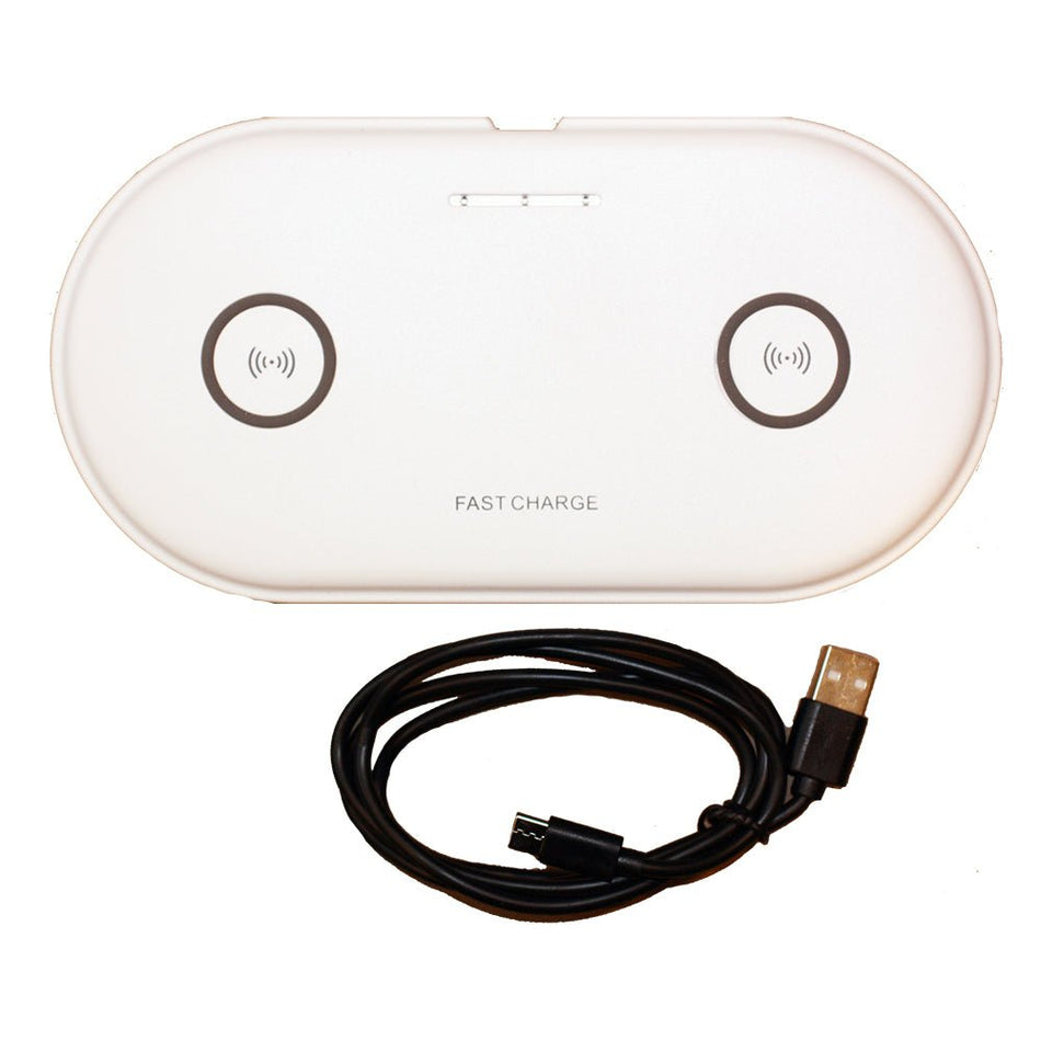 Lunasea Dual Qi Charge Pad - USB Powered (Power Supply Not Included) - Get Tight Gear
