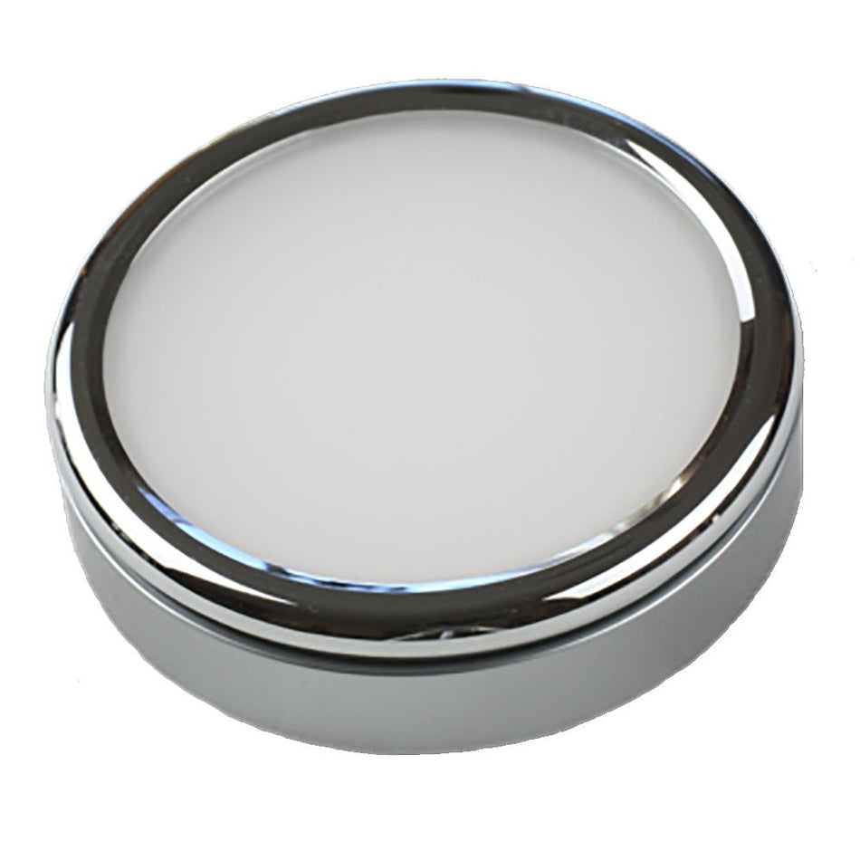 Lunasea Polished Puck Surface Mount Light - Warm White - 12/24VDC - Get Tight Gear