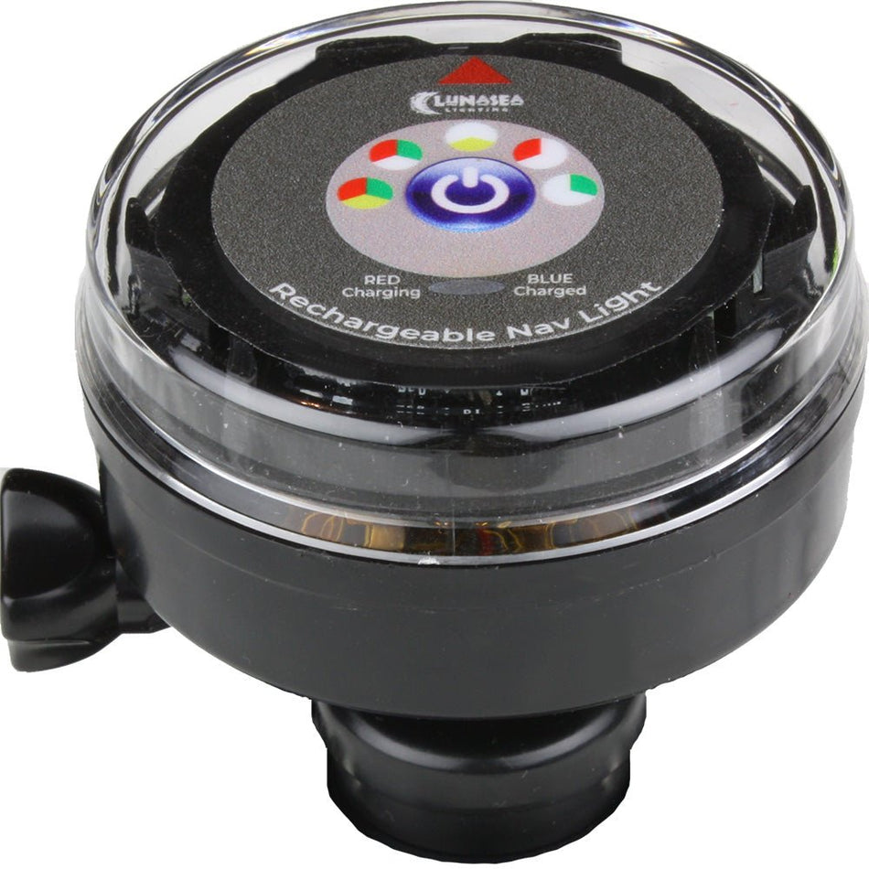 Lunasea Rechargeable Tri - Color Portable Navigation Light (No Mount) - Black - Get Tight Gear