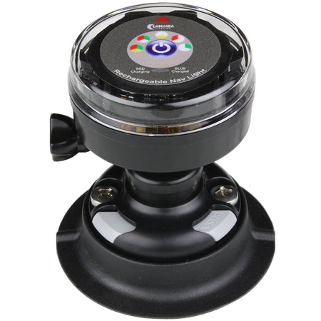 Lunasea Rechargeable Tri - Color Portable Navigation Light w/RailBlaza Quikport Mount - Black - Get Tight Gear