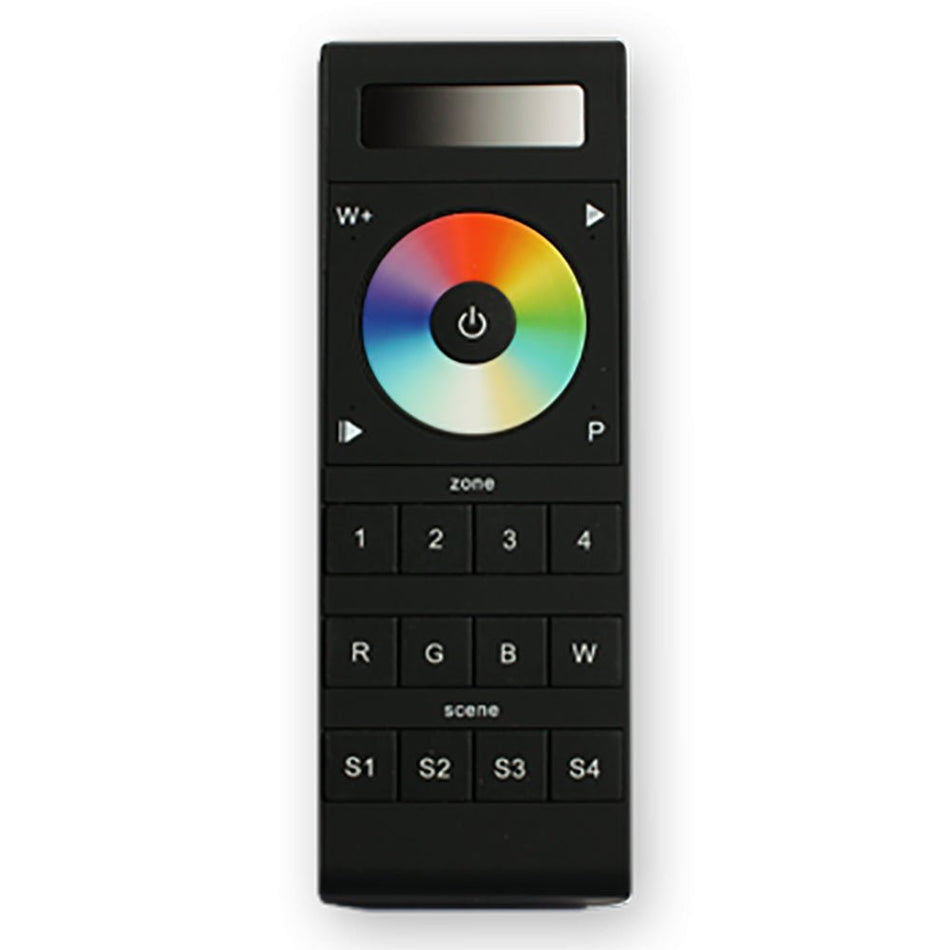 Lunasea RGBW Handheld 4 - Zone Controller w/Color Wheel, 4 Memories, Batteries & Holder - Get Tight Gear