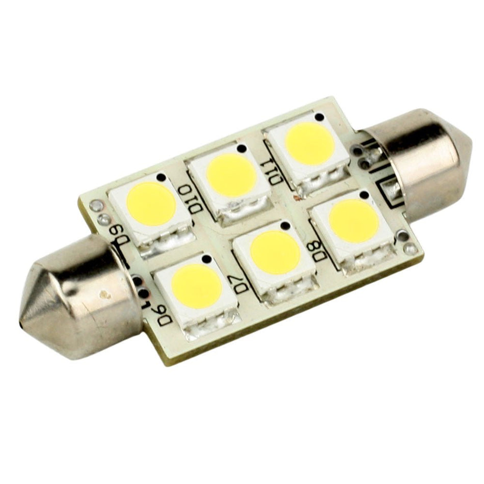 Lunasea Single - Sided 6 LED Festoon - 10 - 30VDC/1.5W/97 Lumens - Warm White - Get Tight Gear