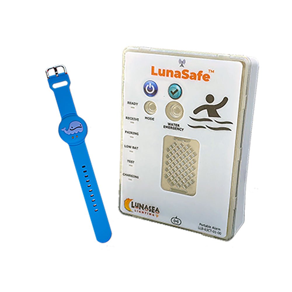 Lunasea Water Activated RF Transmitter w/Rechargeable Alarm Receiver - Blue - Get Tight Gear