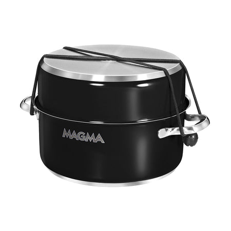 Magma Nestable 10 Piece Induction Non - Stick Enamel Finish Cookware Set - Jet Black - Get Tight Gear