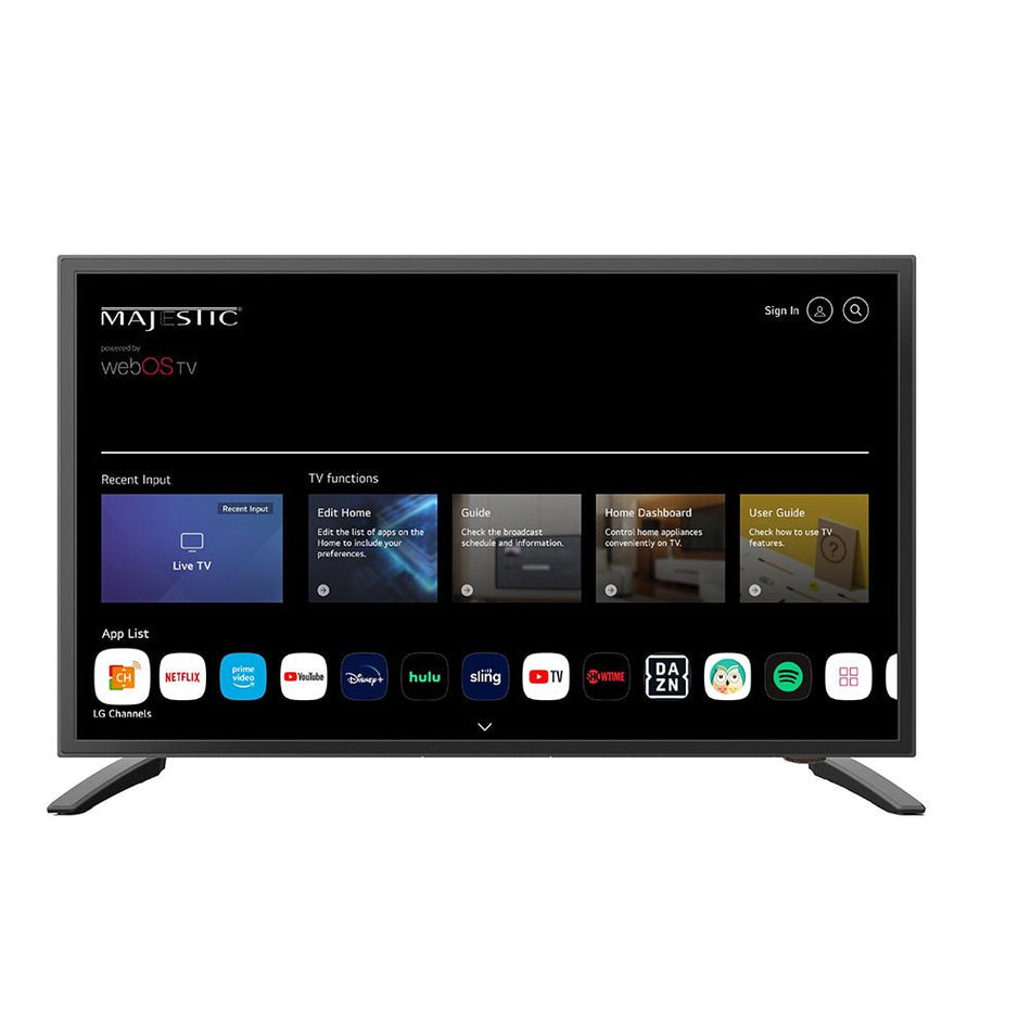 Majestic 22" 12V Smart LED TV WebOS, Mirror Cast & Bluetooth - North America Only - Get Tight Gear