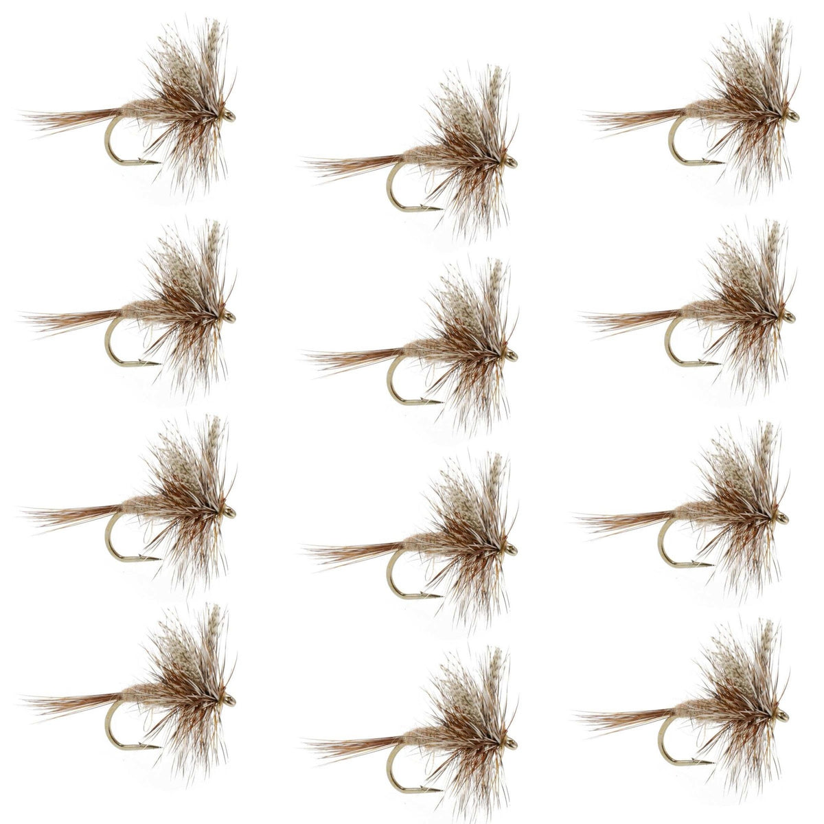 March Brown Classic Dry Fly - 1 Dozen Flies Hook Size 16 - Get Tight Gear