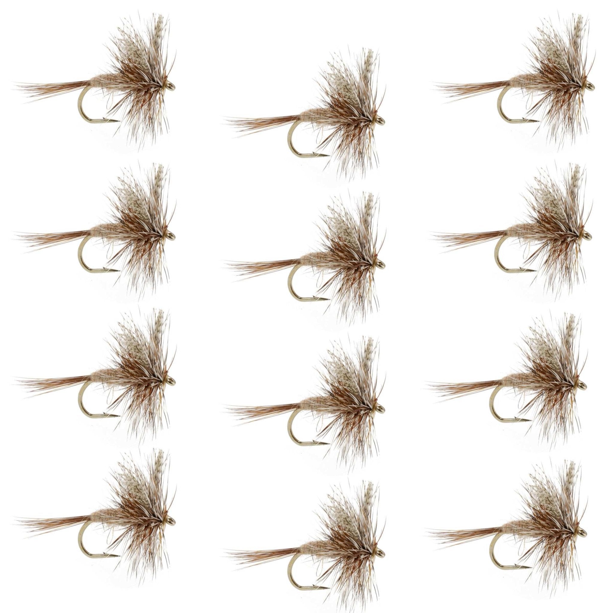 March Brown Classic Dry Fly - 1 Dozen Flies Hook Size 16 - Get Tight Gear
