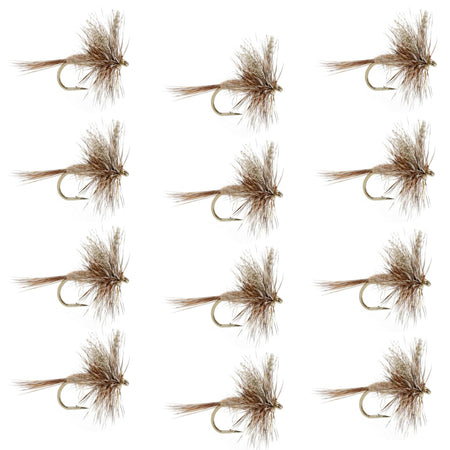 March Brown Classic Dry Fly - 1 Dozen Flies Hook Size 16 - Get Tight Gear