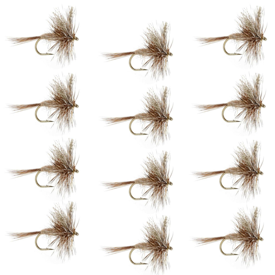 March Brown Classic Dry Fly - 1 Dozen Flies Hook Size 16 - Get Tight Gear
